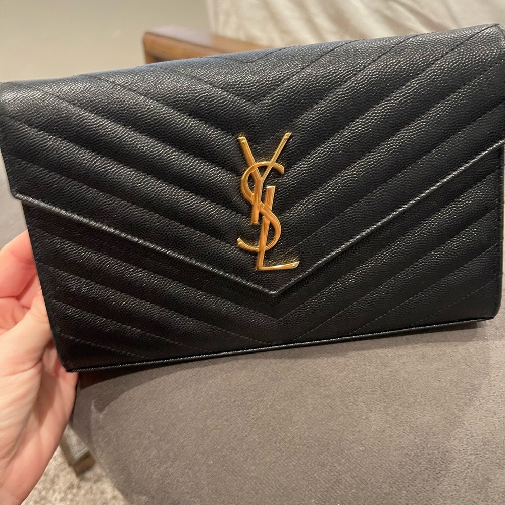 SAINT LAURENT WALLET ON A CHAIN